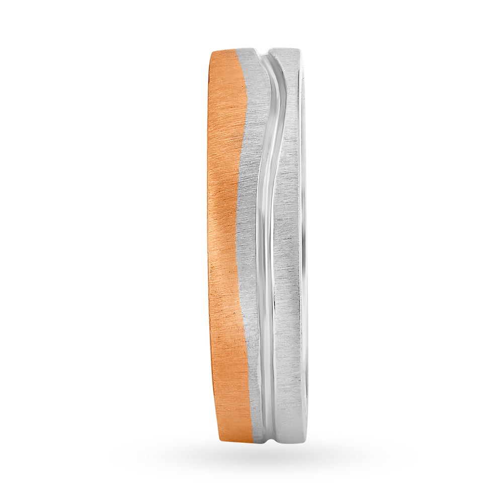 Classic Platinum and Rose Gold Ring for Men,,hi-res image number null