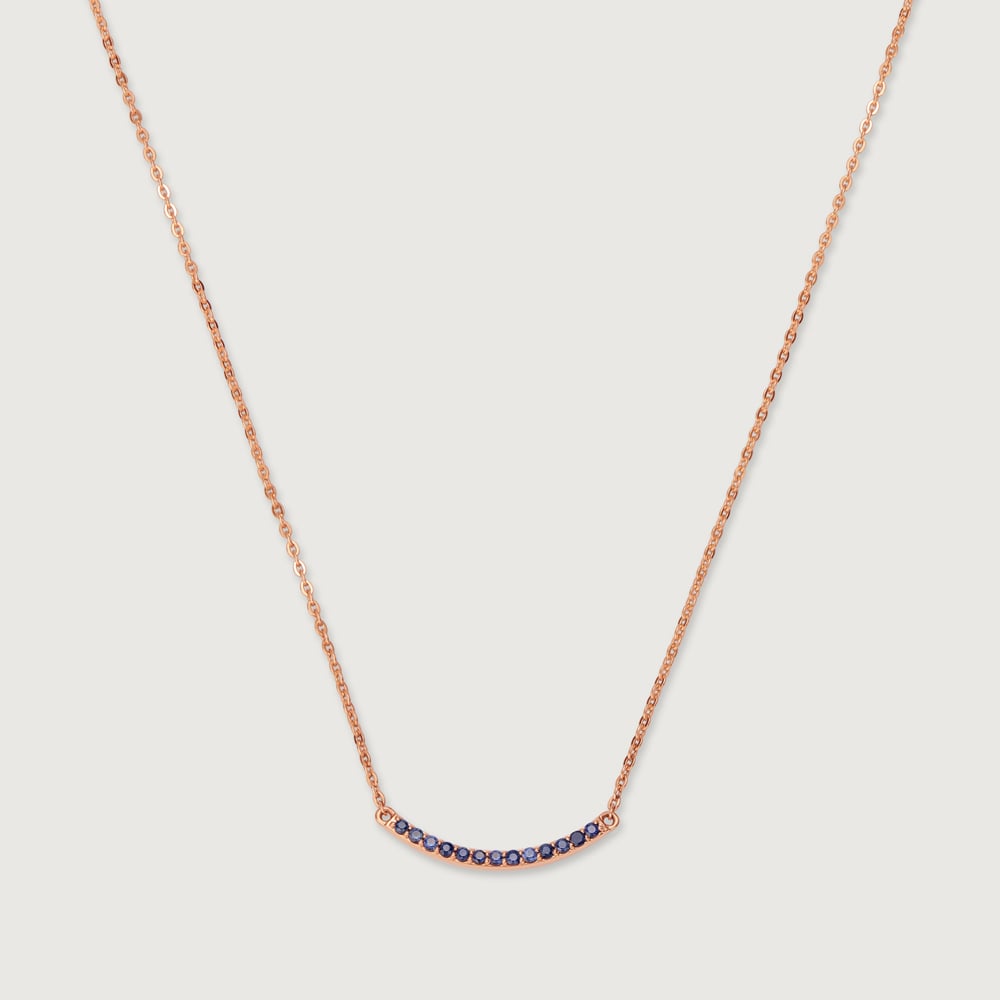 Ethereal Horizon 18KT Gold & Sapphire Pendant with Chain,,hi-res image number null