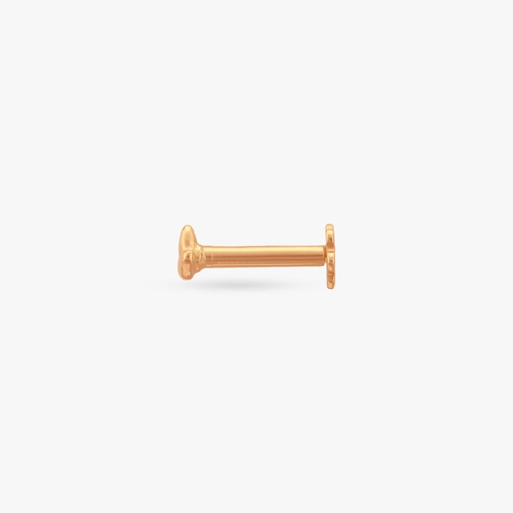Floral Trifecta Gold Nose Pin,,hi-res image number null