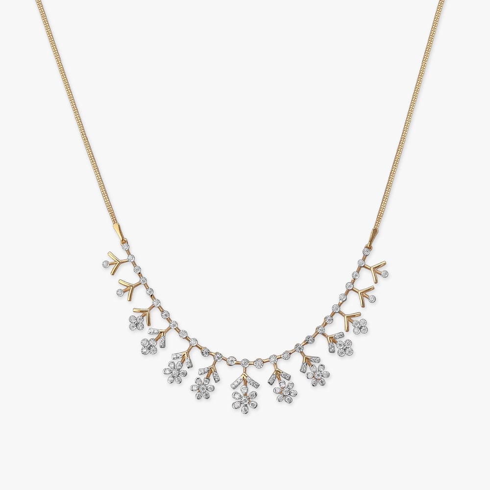 Floral Dance Diamond Necklace Set,,hi-res image number null