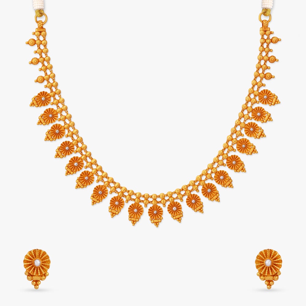 Sunburst Symphony Gold Necklace Set,,hi-res image number null