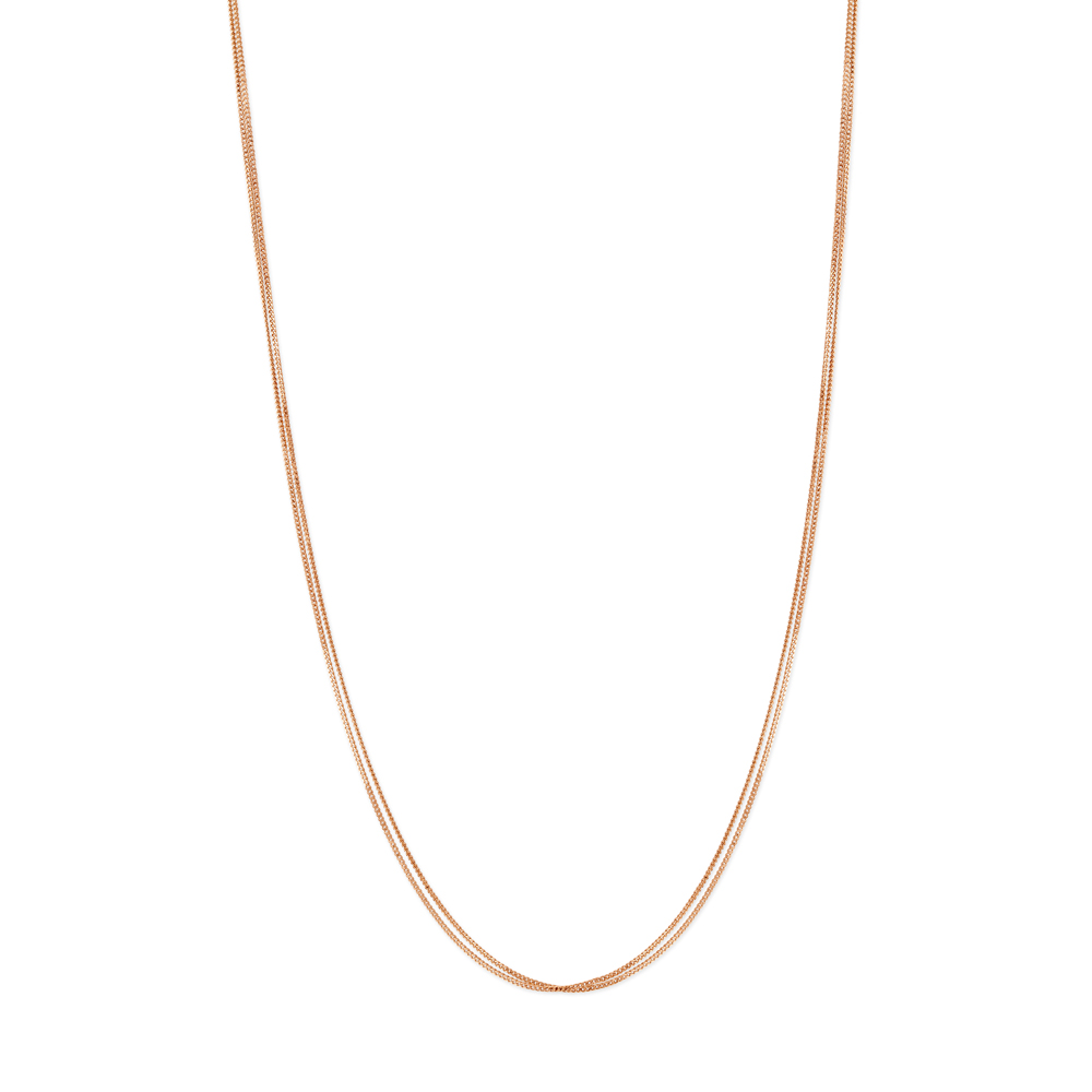 18KT Rose Gold Timeless Piece Of Modern Dual Layer Chain