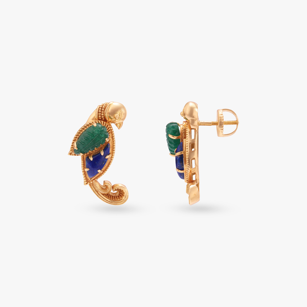 Tropical Wing Gold Pendant and Earrings Set,,hi-res image number null