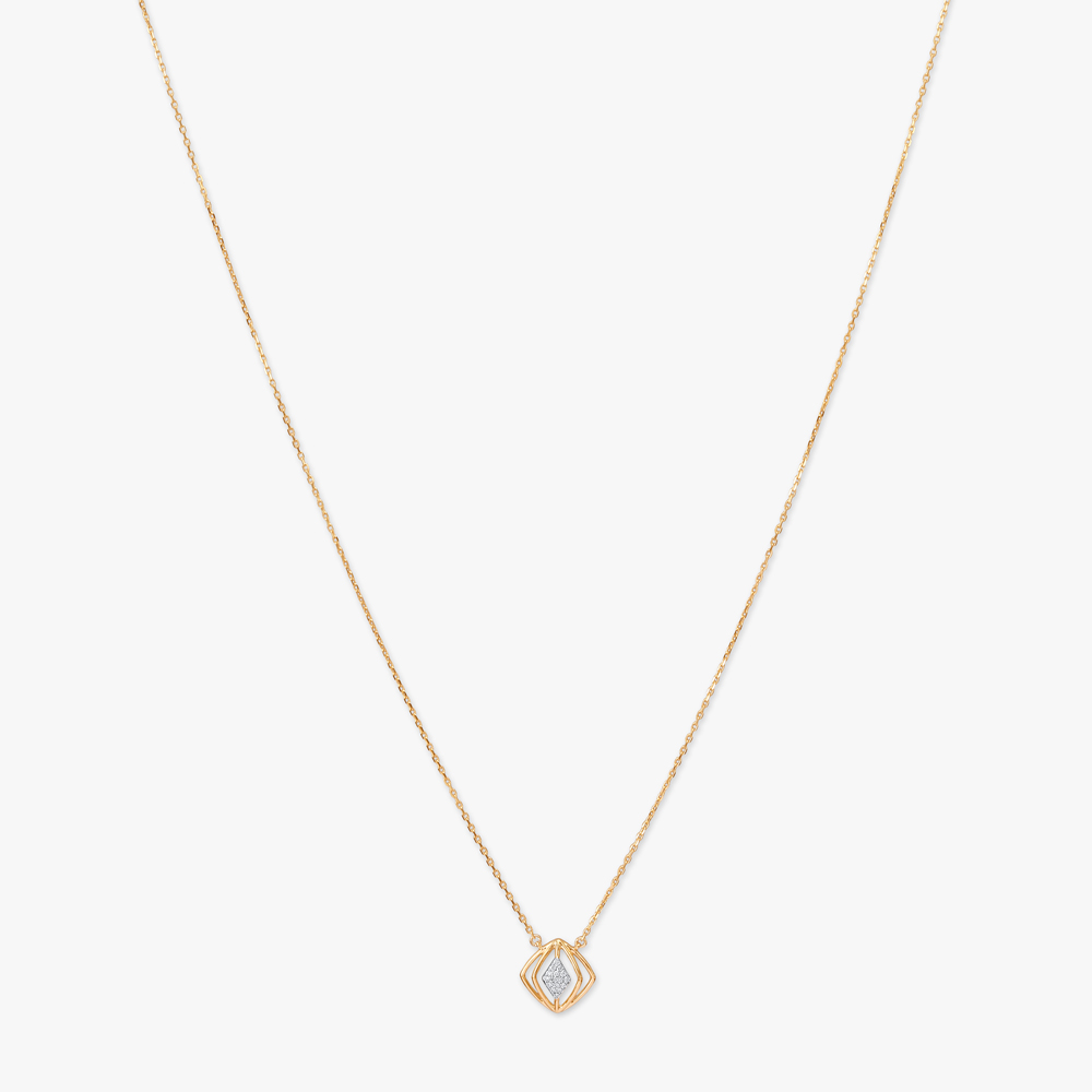Golden Gaze Diamond Pendant with Chain,,hi-res image number null