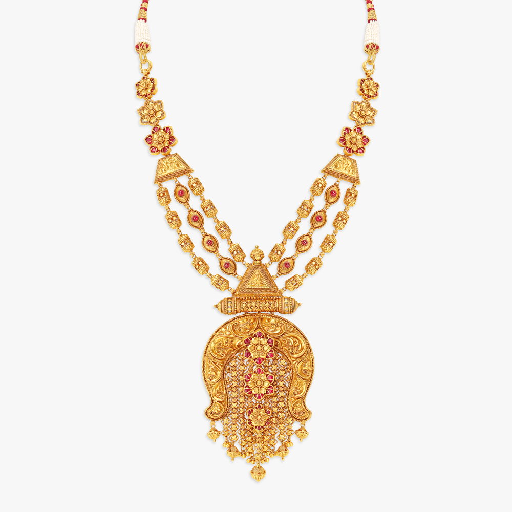 Exquisite Necklace Set with Nakashi Work,,hi-res image number null