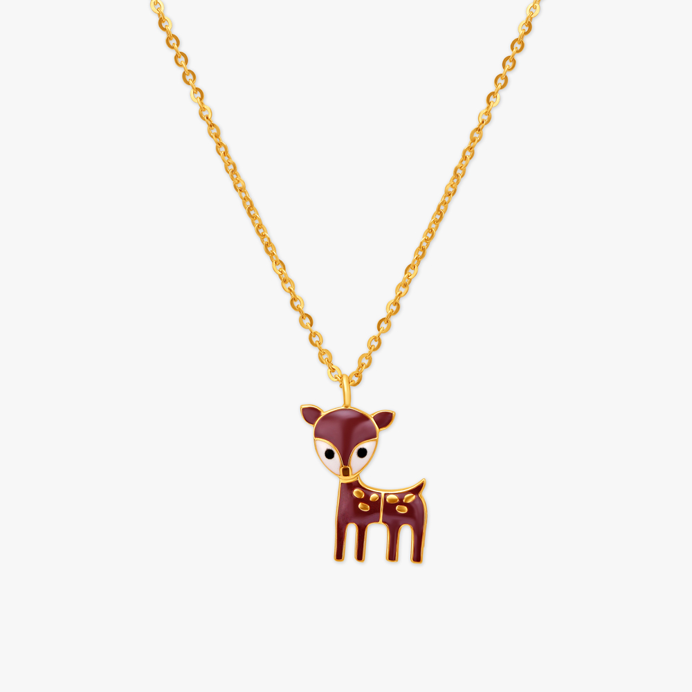 Baby Deer For Your Dear Pendant with Chain for Kids