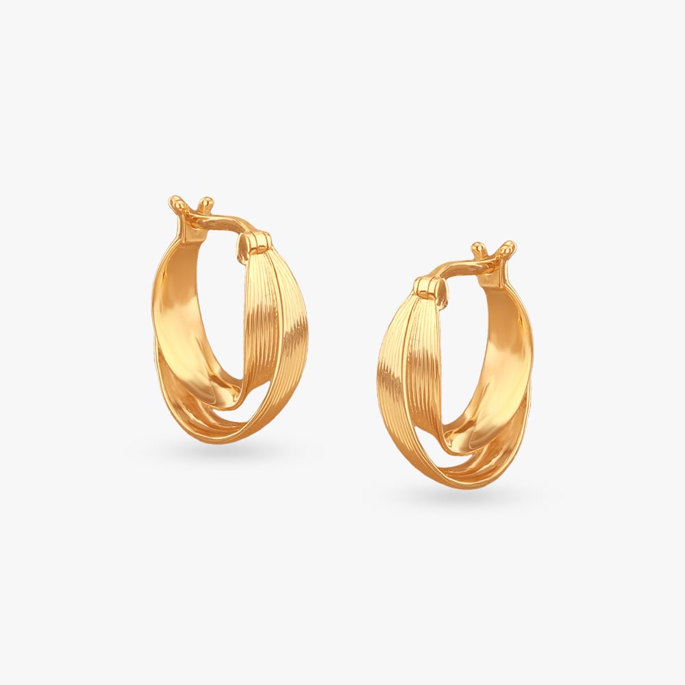 

Gleaming Groove Gold Hoop Earrings