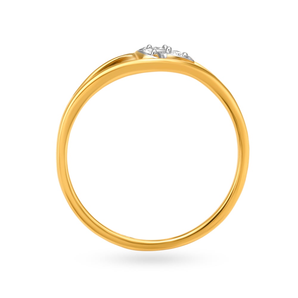 Elegant Leafy Diamond Finger Ring,,hi-res image number null