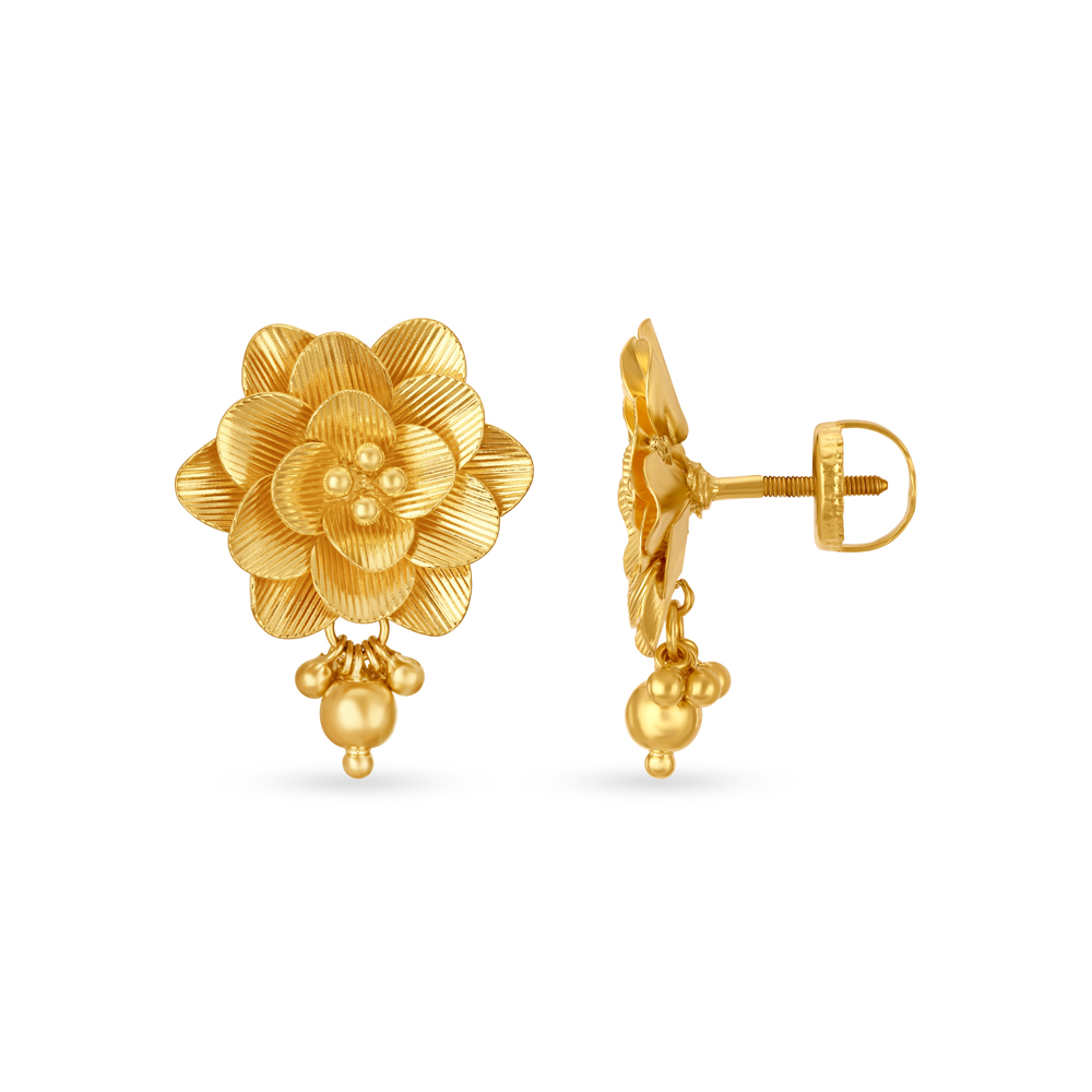 Rhodium Plated Layered Contemporary Drop Earring For Women main image 1