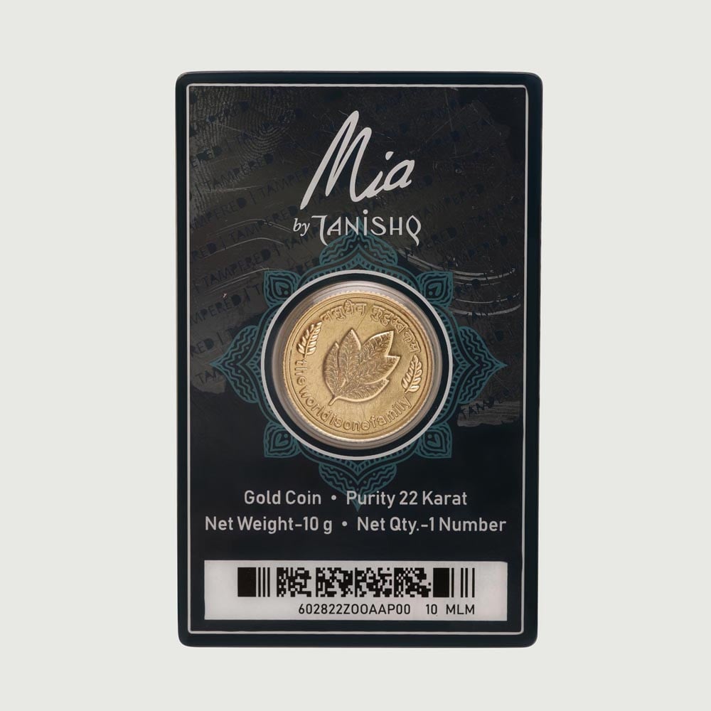 10 GM 22 Karat  Sublime Mango Leaf Gold Coin,,hi-res image number null