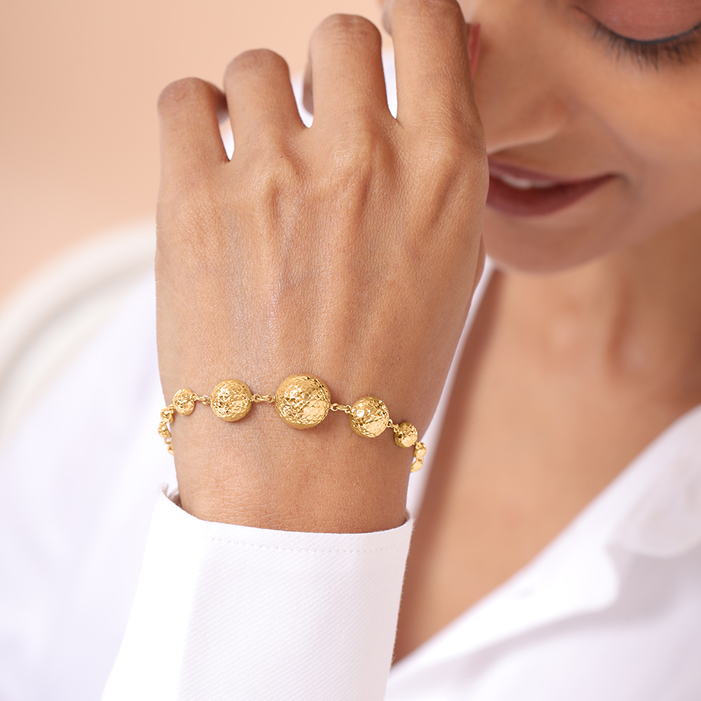 Orbital Glamour 18KT Gold Bracelet,,hi-res image number null