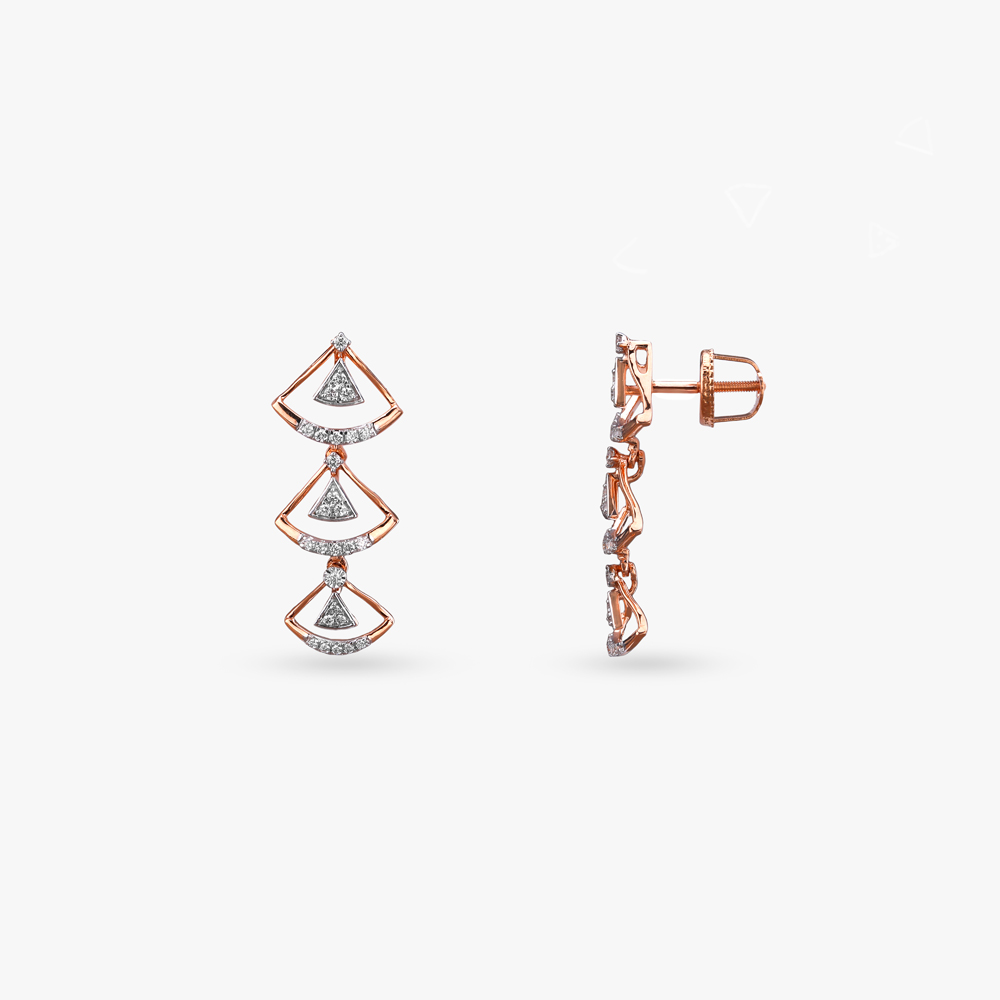 Blush Triangles Diamond Necklace Set,,hi-res image number null