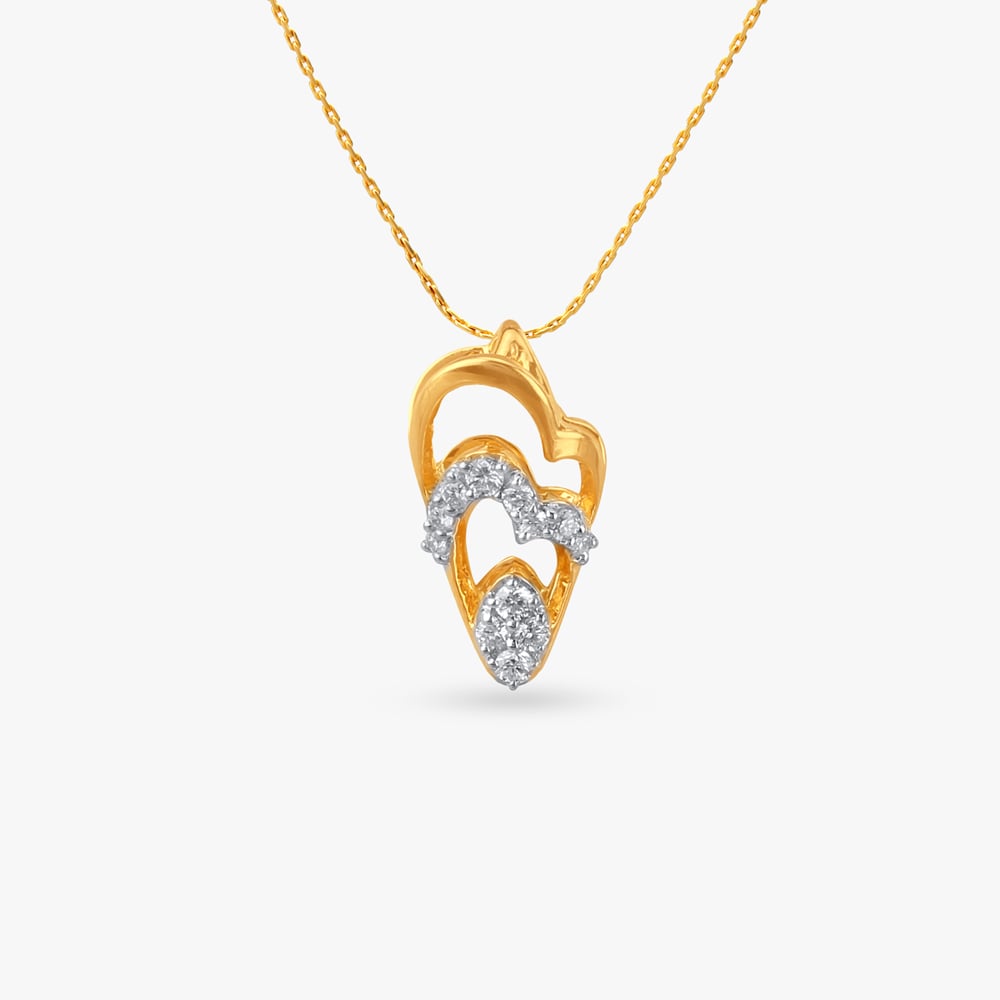 

Heart Frame Diamond Pendant