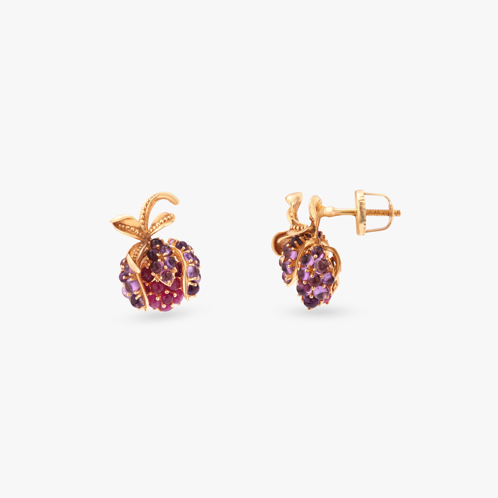 Sunlit Bud Gold Pendant and Earrings Set,,hi-res image number null