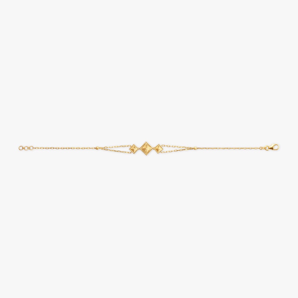 Pyramid Elegance Gold Bracelet,,hi-res image number null
