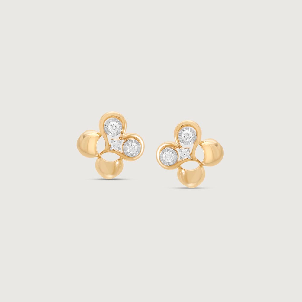 Bloom Charm Diamond Stud Earrings,,hi-res image number null