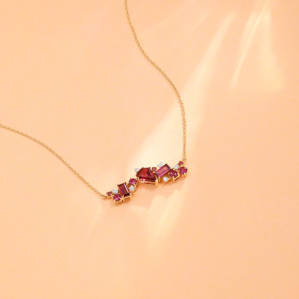 Radiant Rhythmic Pink Garnet Necklace,,hi-res image number null