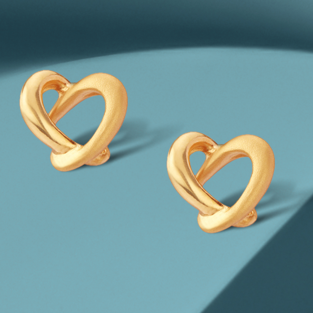 Elegant Gold Stud Earrings,,hi-res image number null