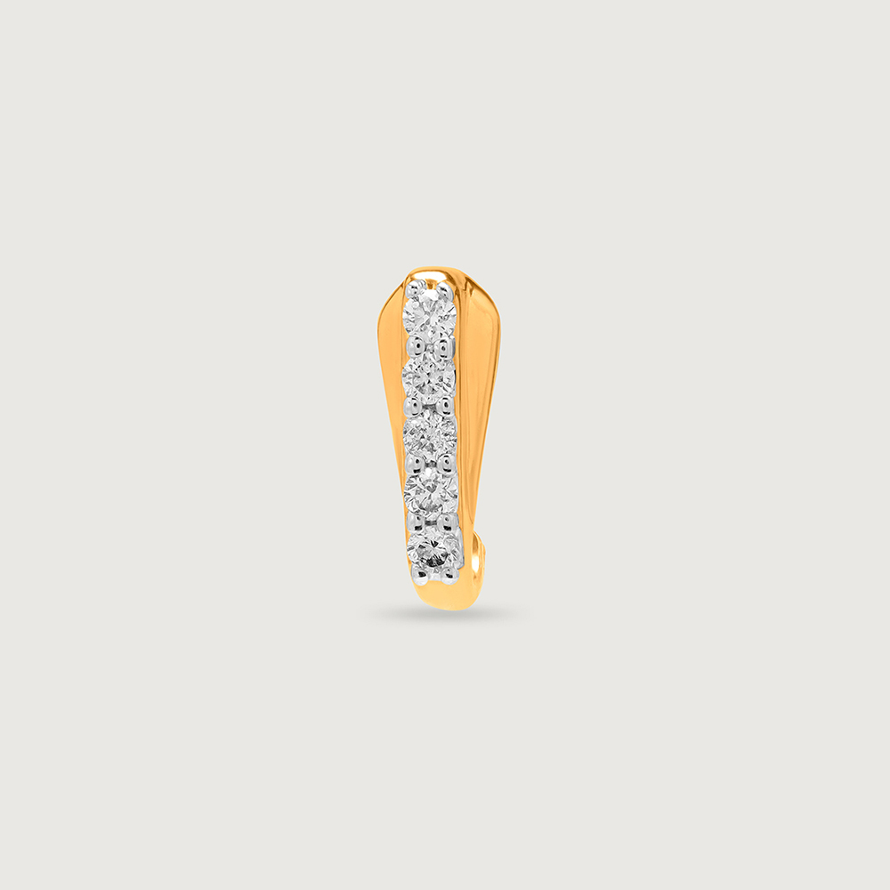 14KT Yellow Gold Diamond Nose Pin,,hi-res image number null