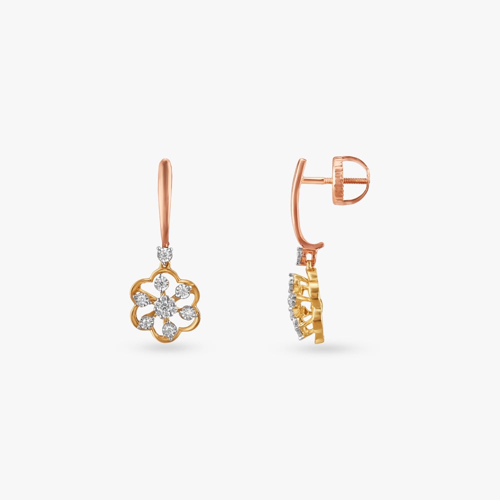 Evocative Dual Gold And Diamond Earrings,,hi-res image number null