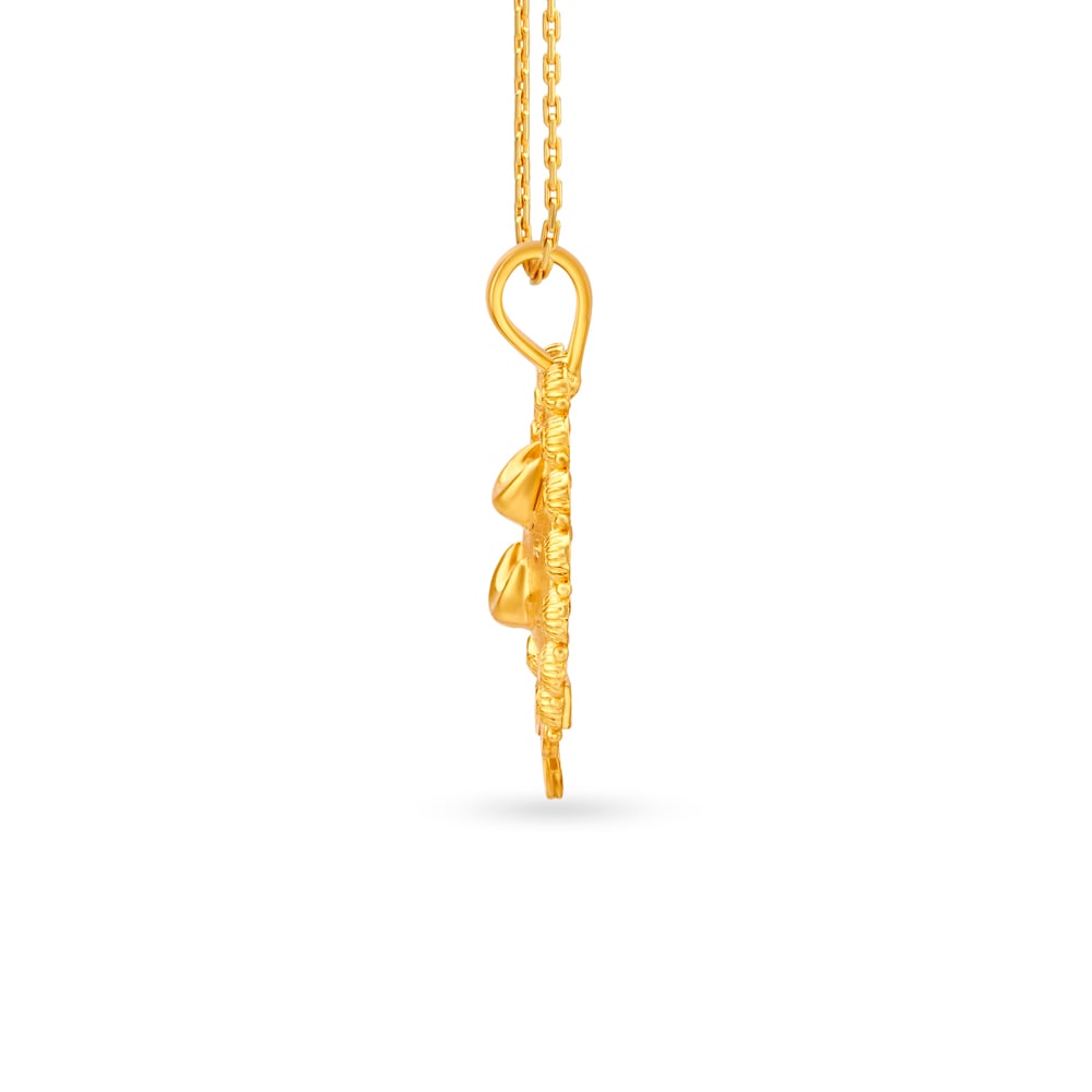 Pear Shape Filigree Gold Pendant,,hi-res image number null
