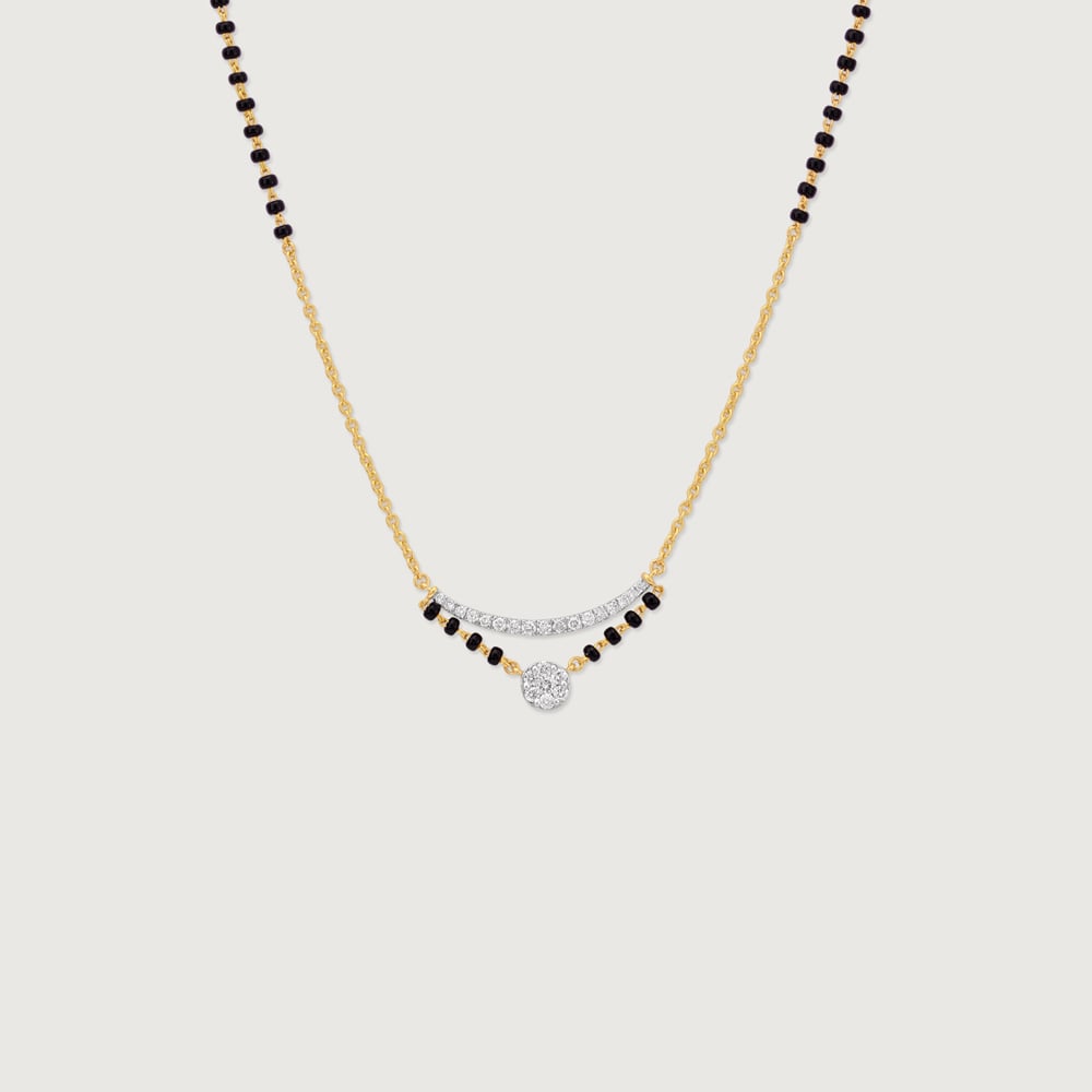 Sleek Orbit Diamond Mangalsutra,,hi-res image number null