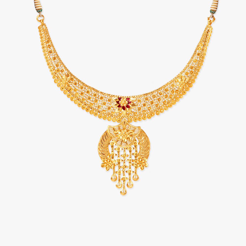Resplendent Grace Gold Necklace Set,,hi-res image number null