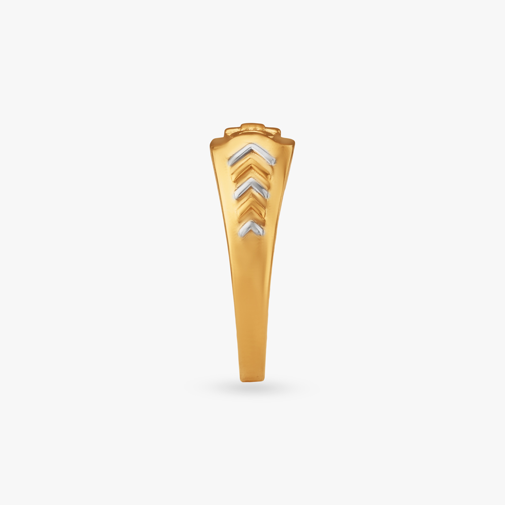 Two-Tone Chevron Band Ring,,hi-res image number null