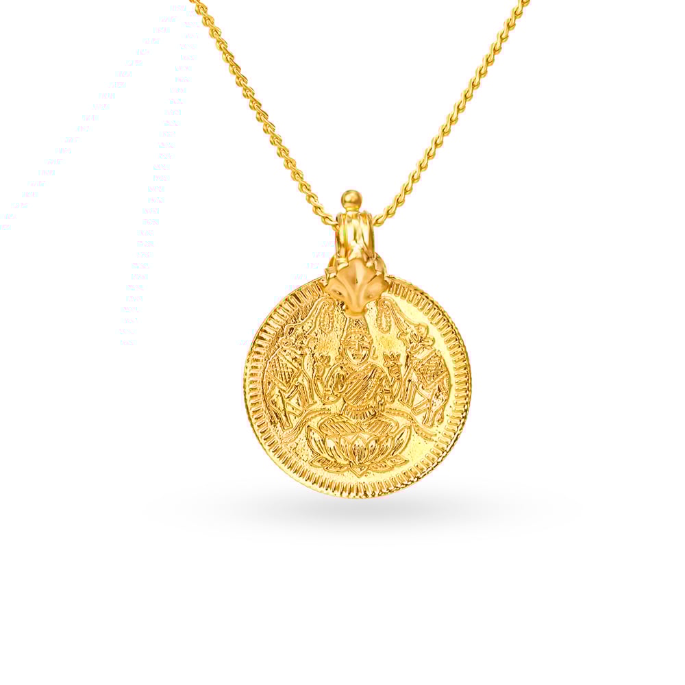 

Glorious Gold Lakshmi Kasu Pendant