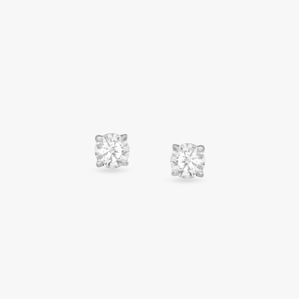 

Celestial Spark Solitaire Stud Earrings