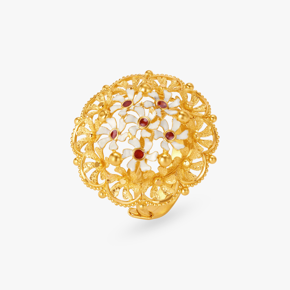 Gorgeous Floral Finger Ring,,hi-res image number null
