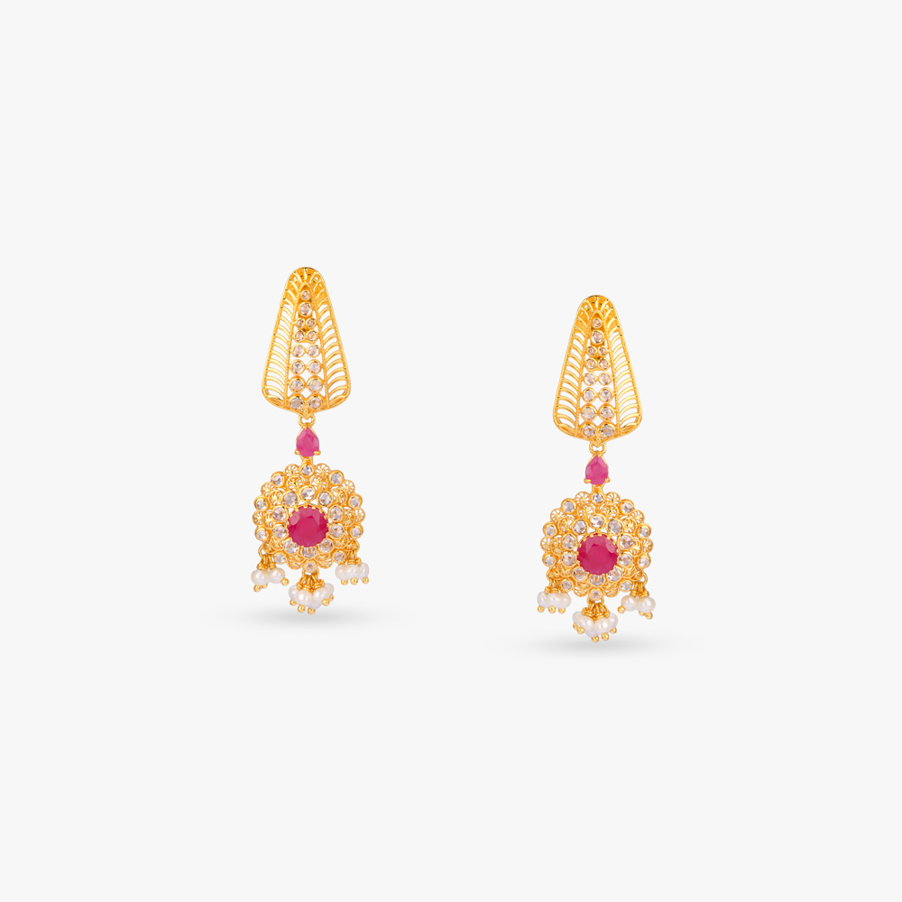 Rhythmic Radiance Gold Bottu Mala Necklace Set,,hi-res image number null