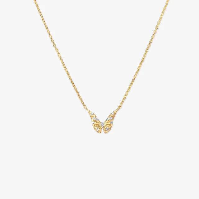 Flutter Frame Diamond Pendant with Chain,,hi-res image number null
