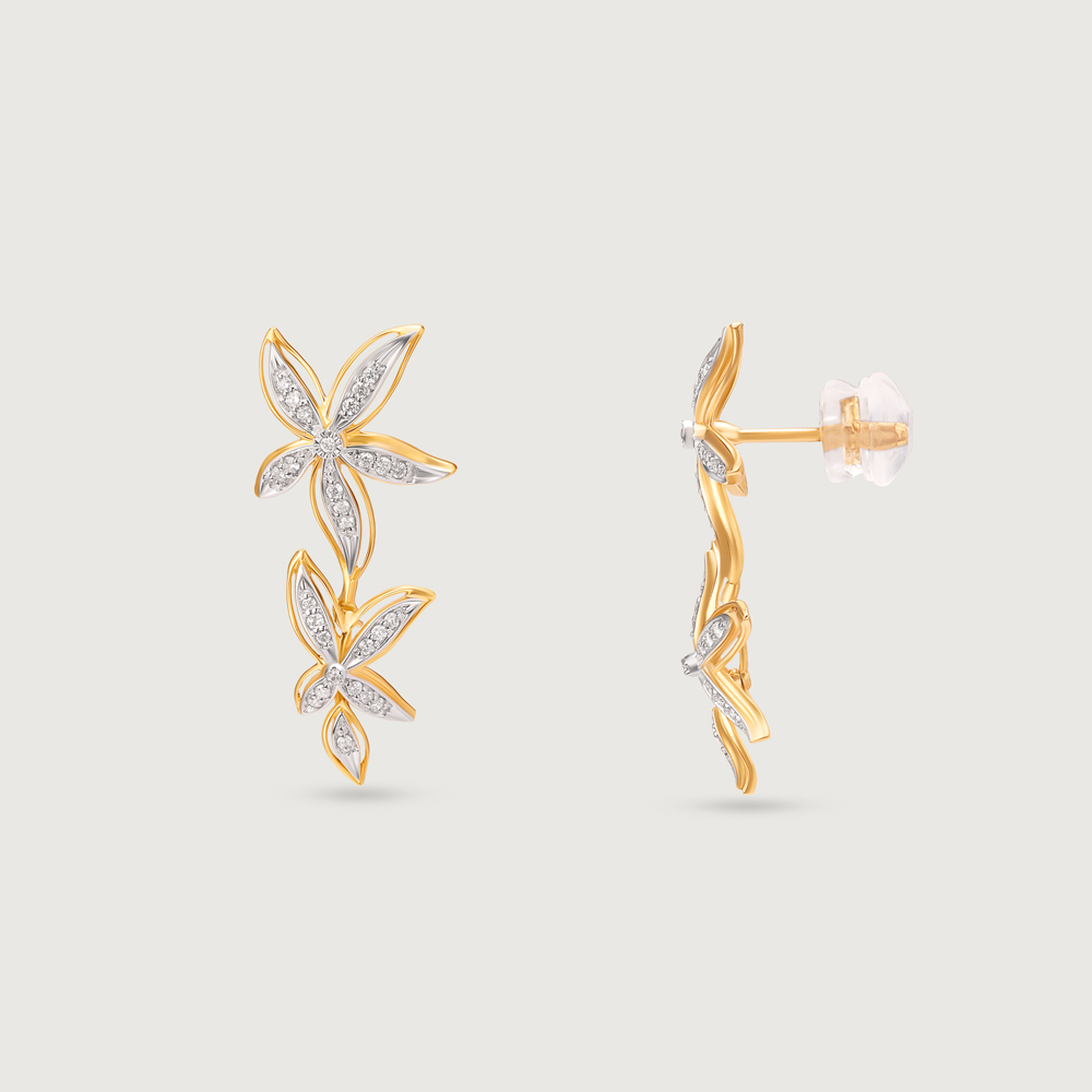 Blossom Cascade Diamond Drop Earrings,,hi-res image number null