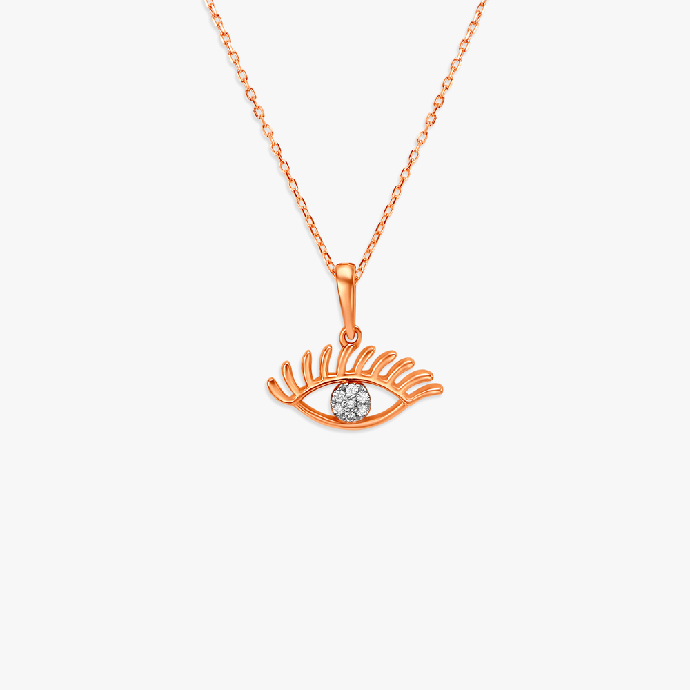 Lovely Eyes Diamond Pendant with Chain,,hi-res image number null