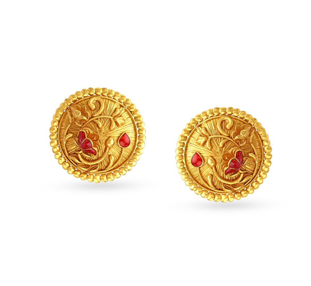Vine Inspired Opulent Stud Earrings