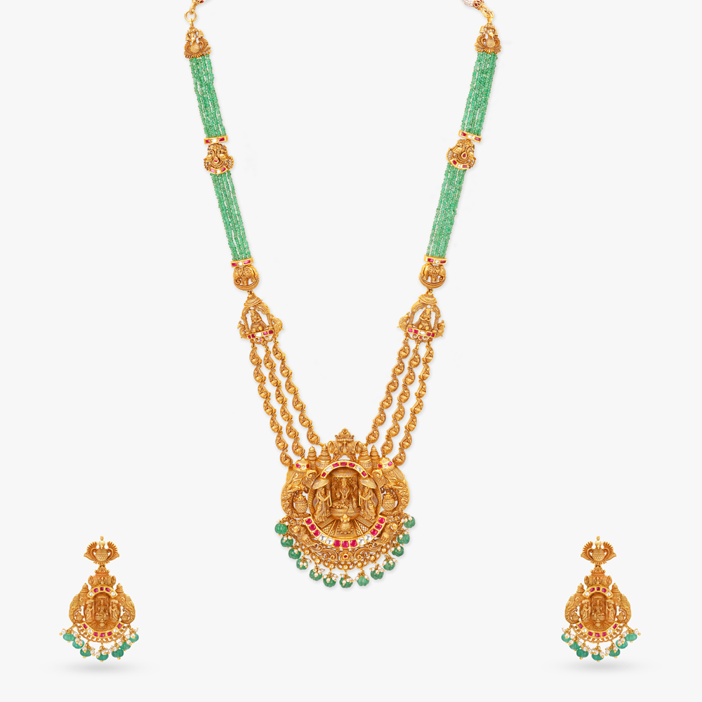 Sacred Lakshmi Gold Haram Set,,hi-res image number null