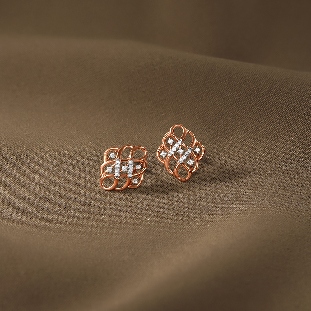 Timeless Twists Diamond Stud Earrings,,hi-res image number null