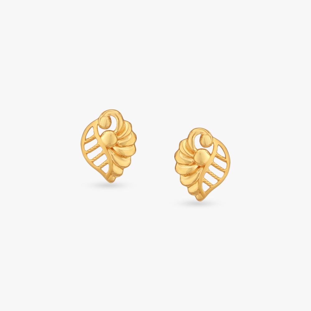 

Little Curl Gold Stud Earrings for Kids