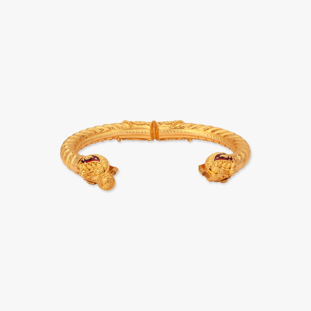 Paisley Pratima Solid Bala Gold Bangles,,hi-res image number null