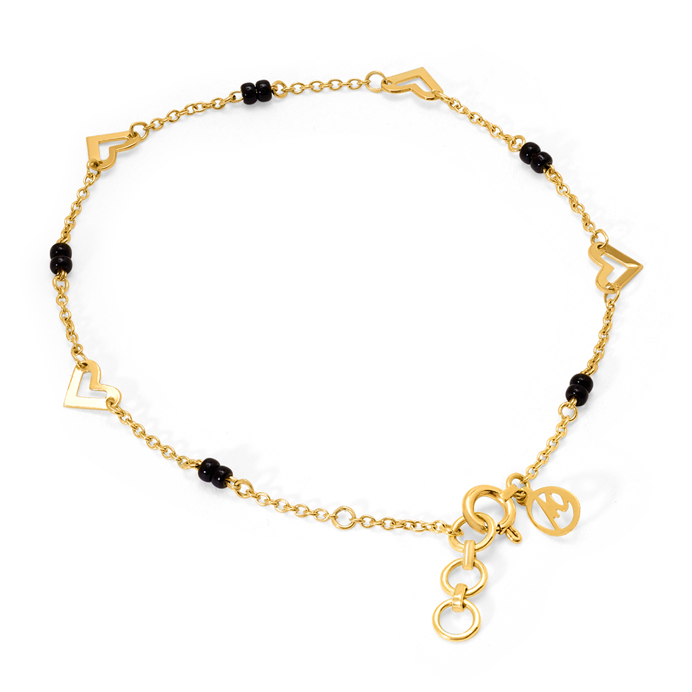 Mia Sutra DIY with Heart Shape Motif Multiple Stacking Charm Bracelet,,hi-res image number null
