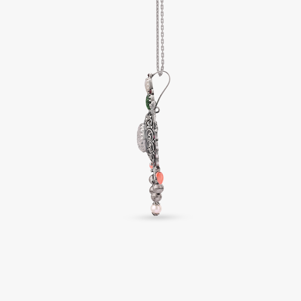 Flame Bloom Silver Pendant,,hi-res image number null