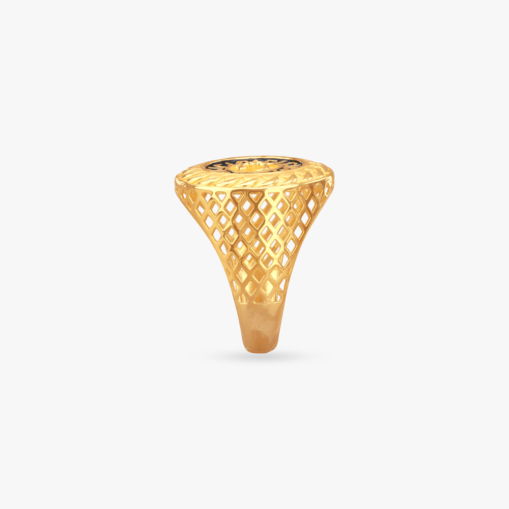 Om Majesty Gold Ring for Men,,hi-res image number null