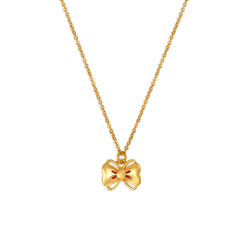 Pretty Bow Pendant with Chain for Kids