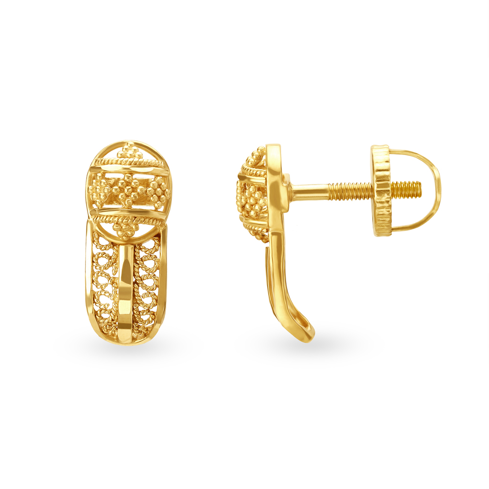 Regal Gold Stud Earrings,,hi-res image number null
