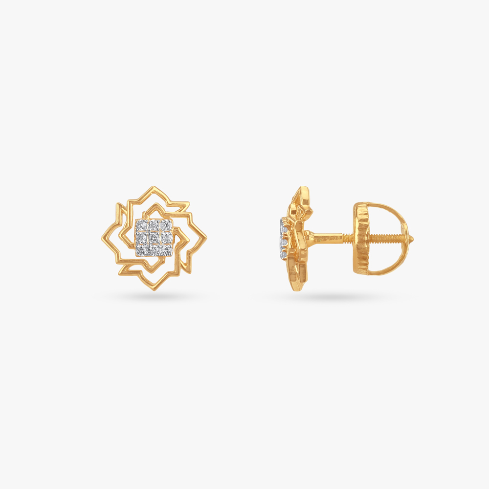 

Maze Sparkle Diamond Stud Earrings