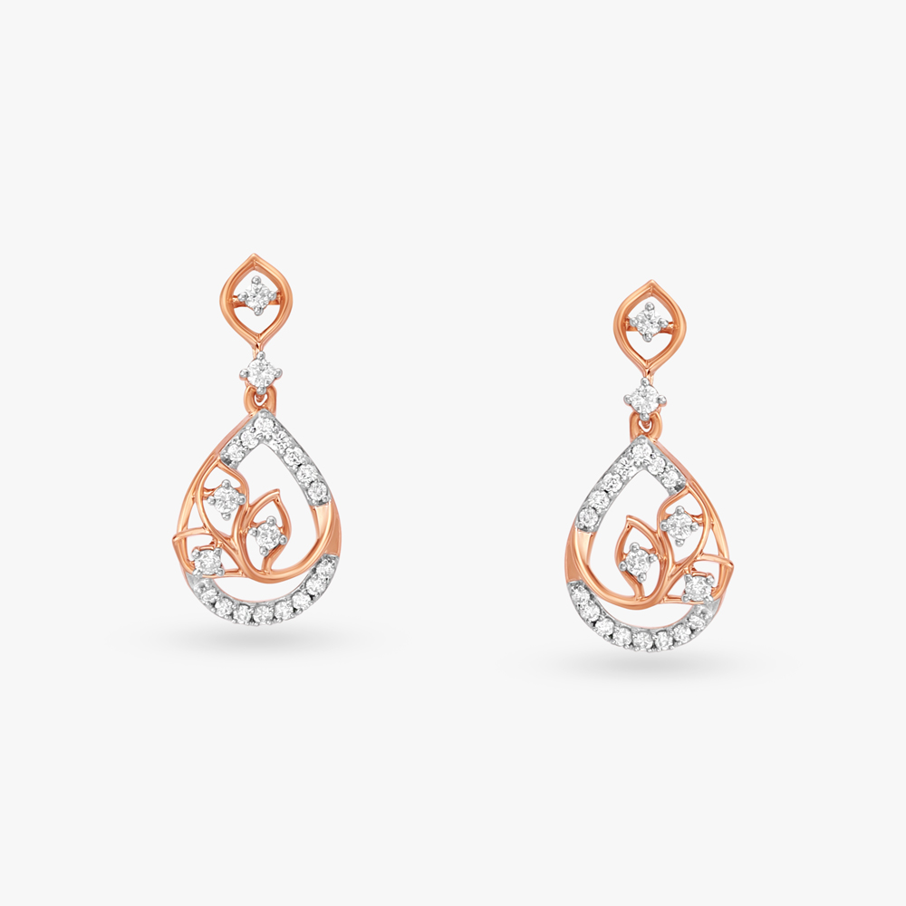 

Whisper Petals Diamond Drop Earrings