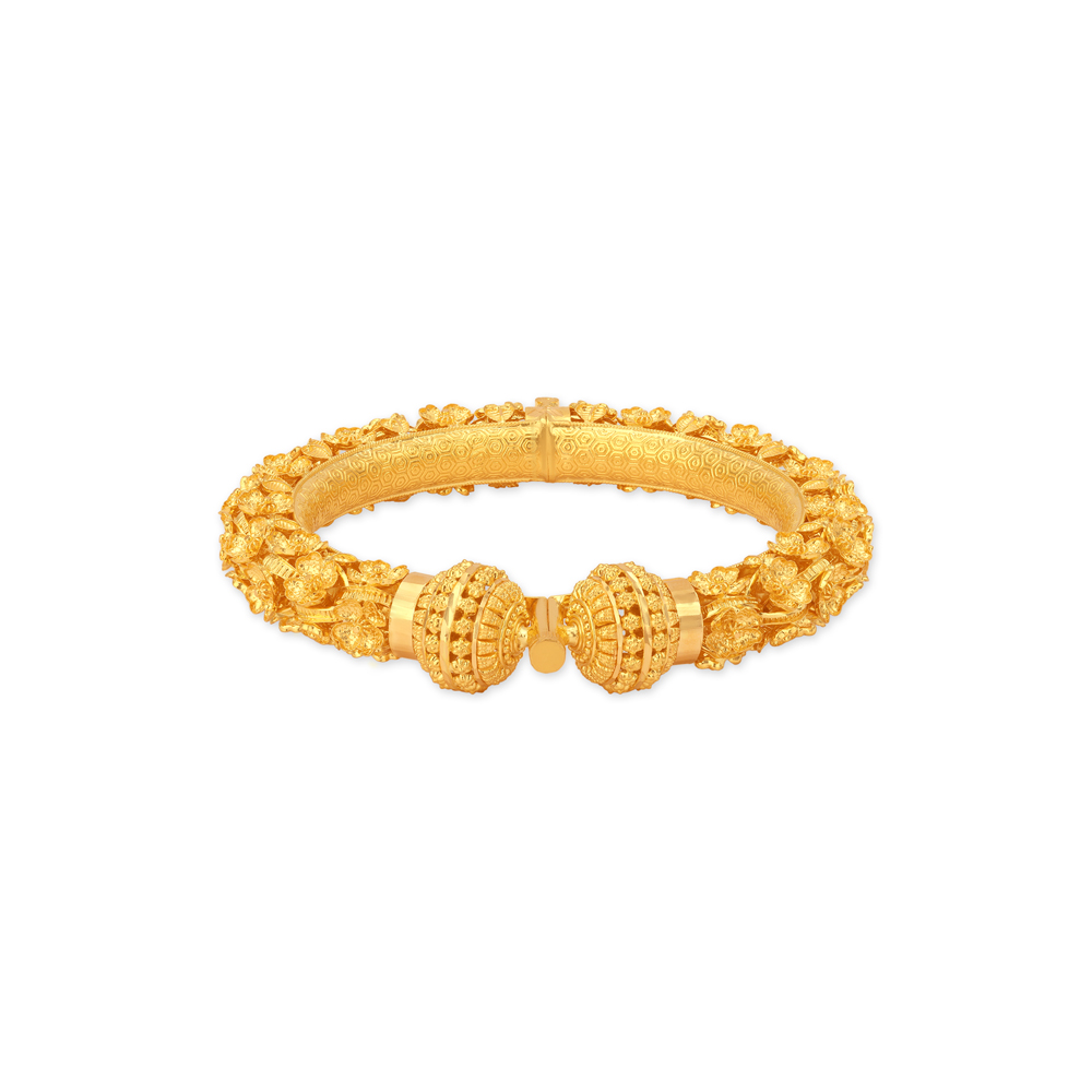 Buti Grandeur Solid Bala Gold Bangles,,hi-res image number null