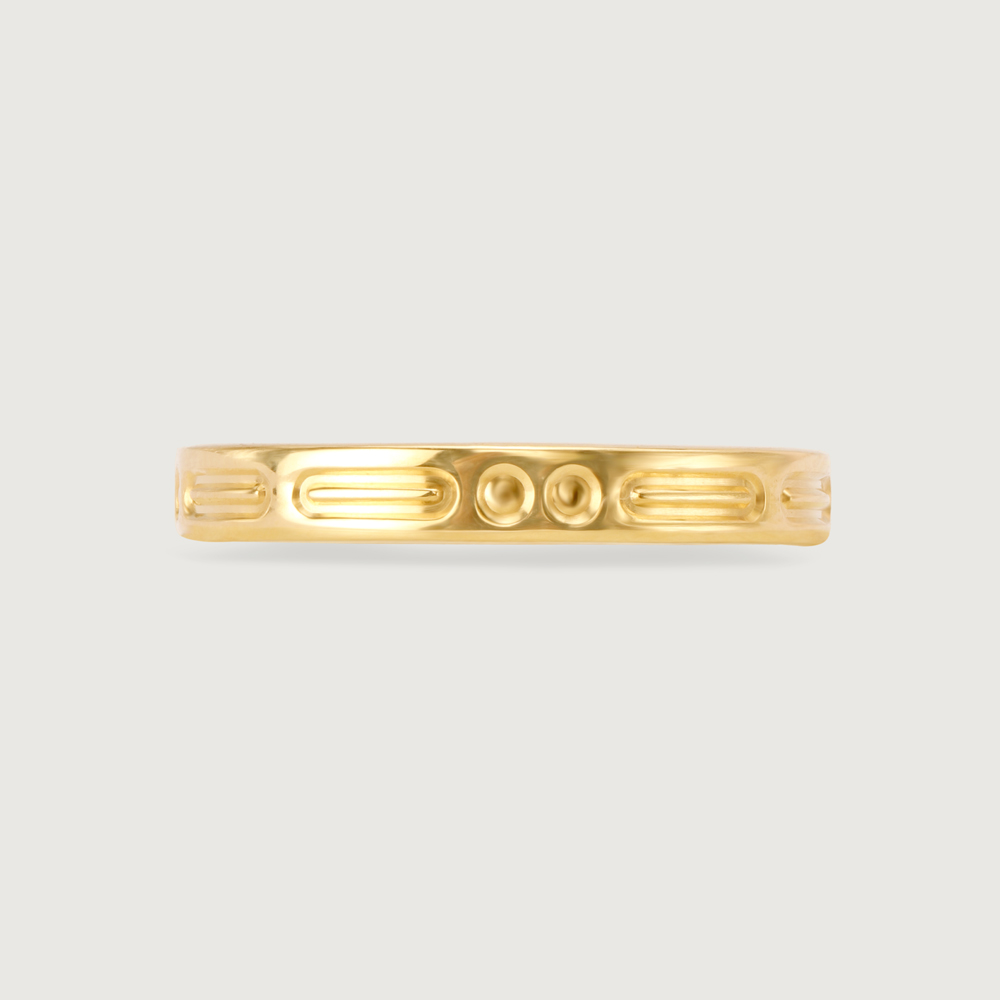 Heartfelt Band 18KT Gold Couple Ring-Single Piece,,hi-res image number null