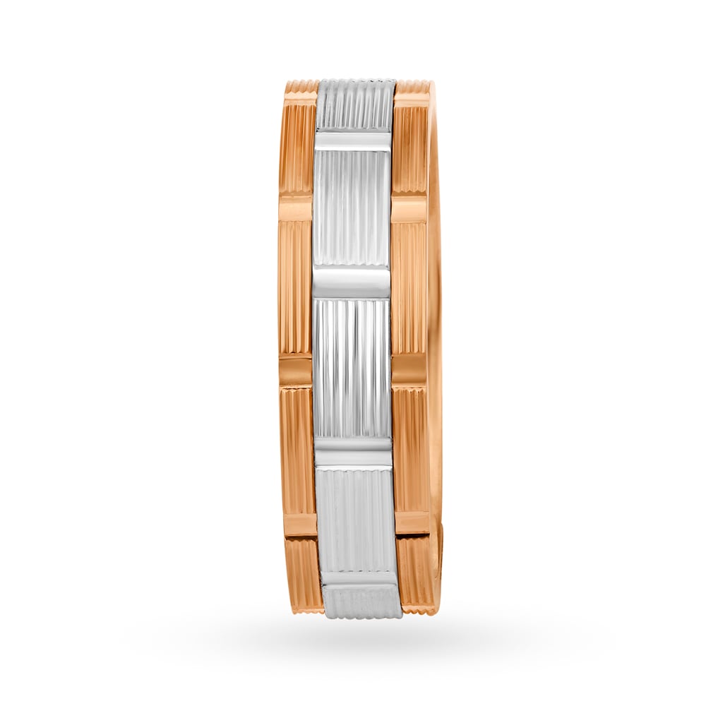 Timeless Platinum and Rose Gold Ring for Men,,hi-res image number null